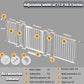 TSAYAWA Baby Gate Extra Wide Fits 71.5-85.8 inch Wide Opening - Dog Pet Gates for Doorways Stairs No Drilling Pressure Mounted - Large Child Safety Gate Indoor Outdoor White