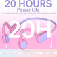 Kids Headphones, Bluetooth 5.2 Air Conduction Open Ear Headphones, 85dB Volume Limiting, Blue Pink