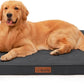 Chew Proof Dog Bed, 3" Memory Foam Dog Bed for Medium and Large Dogs, Removable and Washable Microsuede Cover, Waterproof Liner, Nonskid Bottom, 44x32, XXL Dark Grey