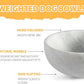 White Marble Dog Bowl - Non-Slip, Non-Tipping, Heavy Duty for Large Dogs - African Natural Stone Water and Food Bowl, Holds 4.6 Cups (7.5lbs)