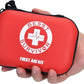 Mini First Aid Kit -Small Waterproof Hard Shell Medical Kit with Compartments for Camping, Hiking, Car, Home, Office, School - Vehicle & Outdoor Emergency Medical Kit (Red)