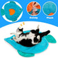 AWOOF Cat Mat, Cute Soft Catnip Mat, Cat Activity Mat Machine Washable Catnip Toys Interactive Cat Toys for Indoor Cats (Fish Shape)