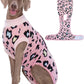 Kuoser Dog Recovery Suit for Dogs After Surgery,Professional Surgical Onesie for Female Male Dogs Spay Neuter,Soft Dog Surgery Suit Bodysuit for Abdominal Wounds Skin Disease,Pink Leopard 2XL