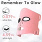 VYM Infrared Light Therapy Mask: High Power for Glowing Skin – Ultra-Thin 1.8mm 4.6oz, 830nm 633nm 590nm, Rechargeable, Red light therapy for face Luxury Gift - Pink Windmill