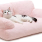 MEWOOFUN Cat Bed for Indoor Cats, Washable Dog Beds for Small Dogs & Cats with Removable Cover, Fluffy Cat Couch with Non-Slip Bottom (Pink, 26.0" L X 19.0" W X 13.0" Th)
