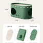 DownyPaws Cat House for Indoor Cats, Cat Bed Cave for Multiple & Large Cats Up to 22 Lbs, Scratch Resistant Peekaboo Cat Caves, Foldable Tunnel Enclosed Bed, PeekaPurr, Forest