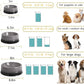Sweejar Gradient Dog Bowl, Ceramic Dog Food Dish for Puppy and Kitten, Porcelain Pet Bowl for Food and Water 8 oz (Gradient Grey)