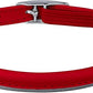 OOPSDOGGY Rolled Leather Cat Collar with Bell, Reflective Kitten Collars with Buckle Include Safety Elastic Strap - Adjustable Small Pet Collars for Boy Girl Cats (Red)