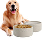 Non-Slip 8.2inch Ceramic Dog Food and Water Bowl for Large Breed Dogs, Pet Bowl for Replacement (Single Bowl, Grey)