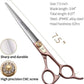 Fenice Peak 7.5'' Dog Straight Scissors for Grooming 440C Stainless Steel Rose Gold Professional Pet Trimming Scissors Sharp Blades Cutting for Dogs and Cats Shears