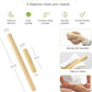 4PCS Solid Bamboo Massage Sticks & Guasha Set with Roller/Stick - 100% Bamboo Therapy Tools for Neck/Arm/Back/Legs/Full Body, Deep Tissue Massage, Muscle Relaxation, Body Shaping, Fatigue Relief