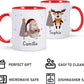 Christmas Gifts for Kids, Personalized Name Christmas Coffee Mug, Cute Hot Chocolate Cocoa Mug, Winter Holiday Cups for Children, Customized Christmas Birthday Gifts for Women Families Friend