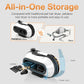 Dog Blow Dryer - Ultra-Quiet 40dB Cat Mode, 3-in-1 Nozzles & Adjustable Speed/Temp, Negative Ion Technology, BLDC Motor for Fast Drying, Portable & All-in-One Storage for Dogs & Cats