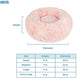 Best Pet Supplies Round Donut Dog Bed with Plush Faux Fur Fabric, Calming, Anti-Anxiety Cushion for Indoor Pets, Slip-Resistant Base, Soft Ergonomic Support - Pink, 30x30x8''