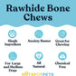 hotspot pets 8-9 Inch Large Rawhide Dog Chew Rolls (20 Pack) - Made from Grass Fed Cows - Great for Dental & Oral Care for Aggressive Chewers Large Dogs, Single Ingredient Treat
