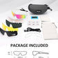 BangLong Polarized Sports Sunglasses Cycling Sun Glasses for Men Women with 5 Interchangeable Lenes for Running Baseball Golf
