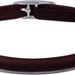 OOPSDOGGY Rolled Leather Cat Collar with Bell, Reflective Kitten Collars with Buckle Include Safety Elastic Strap - Adjustable Small Pet Collars for Boy Girl Cats (Burgundy)