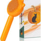 Self-Cleaning Dog & Cat Slicker Brush, Skin Friendly Deshedding Grooming Tool for Long or Short Haired Dogs Cats Rabbits, Dog Shedding Brush with Release Button - Pumpkin