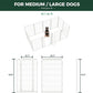 FXW Homeplus Unleashed Indoor Dog Playpen - Stress-Free and Safe Play, Heavy Duty 45 Inch 12 Wire Panels Dog Pen for Large Dogs, White│Patented