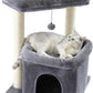 PEQULTI Cat Tree Cat Tower with Sisal-Covered Scratching Posts and Extra-Large Cat Perch Suitable for Small to Medium Cats