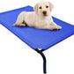 PHYEX Raised Pet Cot for Small Pets, Elevated Dog Bed with Breathable Mesh, Sturdy Steel Frame for Indoor & Outdoor Use, Non-Slip Design, Easy Clean, 33-Inch Blue