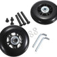 OwnMy 80mm x 23mm Luggage Wheels Replacements - Set of 2 Mute Suitcase Replacement Wheels with Black Screws Axles Bearings, Rotatable Rubber Luggage Suitcase Swivel Wheel Kit