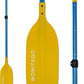 Canoe Paddles Aluminum Paddle with Plastic Blades Floating Adjustable Canoeing and Boating Oars, 122-152 cm/4-5 Ft, Black/Yellow