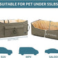 Petsfit Dog Booster Seat for 2 Small Dogs or Medium Dog up to 55 lbs, Large Dog Car Seat with 2 Big Pockets for Cars, Trucks and SUVs (Large, Brown)