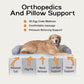 Large Dog Bed Orthopedic Washable - Beds Bolster Pet - XXL XXLarge Big Dogs - Memory Foam - Couch Sofa - Waterproof with Removable Cover - Grey Dog Bed