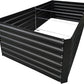 6x4x2FT Metal Raised Garden Bed Kit, Galvanized Outdoor Garden Bed Planter Box for Vegetables, Flowers, Herbs, Succulents and More, Black