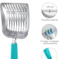 WePet Cat Litter Scoop, Aluminum Alloy Sifter, Kitty Metal Scooper, Deep Shovel, Long Handle, Poop Sifting, Kitten Pooper Lifter, Durable, Heavy Duty, for Litter Box