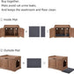 unipaws Cat Litter Box Enclosure Furniture, Hidden Litter Box Cover Washroom, Dog Proof Cabinet House for Large Cat, Hideaway Litter Box, Walnut