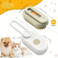 Puffease Cat Steam Brush, Spritz Defur Comb for Cats, Quick & Easy Pet Hair Remover, Massaging & Deshedding - Anti-Static, Moisturizing, USB Rechargeable for Dogs & Cats (Brown)