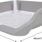 Fabater Dog Potty Toilet Training Tray, Portable Multifunctional Mesh Puppy Training Toilet Pad Holder with Bafflel for Small Dogs Puppies (Gray)