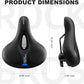 ROCKBROS Bike Seat Cushion for Men Women with Handle & Dual Shock Absorbing Ball Memory Foam - 3 Zone Concept Bike Saddle, Soft Wide Waterproof Mountain Bicycle Accessories