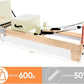Professional Pilates Reformer Machine with Jumpboard, Reformer Box & Foot Straps – Studio-Grade Wood Frame Equipment for Home Workouts, Adjustable Resistance & Smooth Glide System