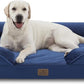 Bedfolks Orthopedic Dog Bed XL, Waterproof Dog Sofa Bed for Extra Large Dogs, Egg Foam Pet Couch Bed with Removable Washable Cover and Nonslip Bottom, Navy Blue