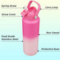 Insulated Water Bottle with Straw Lid,40 oz Stainless Steel Vacuum Metal Bottle with Silicone Handle,Cherry Blossom