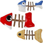 Catnip Toys Fish, Cat Chew Toy, Silvervine Sticks for Indoor Cats, Interactive Cat Kicker Nip Toys,Kitty Teeth Cleaning, Kitten Exercise (3 silvervine Fish)