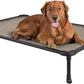 Veehoo Chew Proof Elevated Dog Bed - Cooling Raised Pet Cot - Rustless Aluminum Frame and Durable Textilene Mesh, Unique Designed No-Slip Feet for Indoor or Outdoor Use, Beige Coffee, X Large