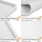 Ptlom Pet Placemat for Dog and Cat, Waterproof Silicone Pet Feeding Bowl Mats for Food and Water, Small Medium Large Dogs Mat Prevent Residues from Spilling to Floor, White, 18" 12"