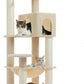 Large Cat Tree with Reinforced Scratching Posts (φ3.1in) for Big Adult Cats 30 lbs, 57.8" Heavy Duty Cat Tower with Larger Hammock and Condo, Cat Furniture for Maine Coon, Plush,Beige