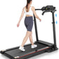 Treadmill with Desk Workstation & Adjustable Height, 300 LBS Weight Capacity, Folding Treadmill with 3 Level Incline, Bluetooth Speaker & App, Portable 2.5HP Walking Pad with Desktop for Home Office