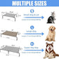 Simple Trending Raised Dog Bed for Small Dogs, Waterproof Elevated Dog Cot, Outdoor Cooling Pet Bed, 36.5" x 22.5", Grey