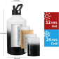 Insulated Water Bottle 64oz,Triple Wall Vacuum Stainless Steel(Dishwasher Safe),Leak Proof & Non-BPA,Flask Jug with Paracord Handle & Straw Spout Lids Sports
