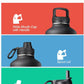 64 oz Water Bottle Insulated with Straw & 3 Lids, Coolflask Large Metal Stainless Steel Water Jug Big Half Gallon Wide Mouth for Sports, Gym or Office, Non-BPA Keep Cold 48H Hot 24H, Magic Black