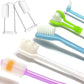 Dog Toothbrush, Finger Toothbrushes, 360 Degree Toothbrush, Triple Head Dog Toothbrushes, Double Head Toothbrush,Cleaning Brushes for Dog Cat Oral Dental Health (Blue, L)