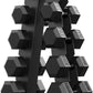 PAPABABE Hex Dumbbell Sets with Rack, 60-550lb Rubber Coated Dumbbell Weight Set and Storage Rack, Multiple Options Hand Weights for Strength Training