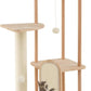 Tangkula Wood Cat Tree for Indoor Cats, Multi-Level Modern Cat Tower with Sisal Scratching Board & Post, Padded Perch, Platform, Hanging Toy, Minimalist Kitten Activity Center for Small & Medium Cats