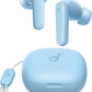 Soundcore by Anker P20i True Wireless Earbuds, 10mm Drivers with Big Bass, Bluetooth 5.3, 30H Long Playtime, Water-Resistant, 2 Mics for AI Clear Calls, 22 Preset EQs, Customization (Light Blue)
